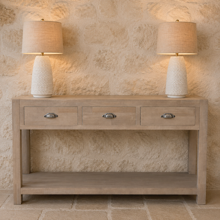 3 DRAWER CONSOLE TABLE 135x45x80cm